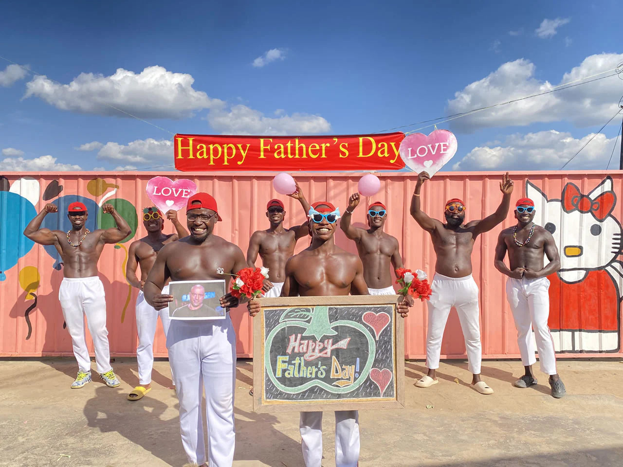 Afrika Fitness Team Weiße Hosen