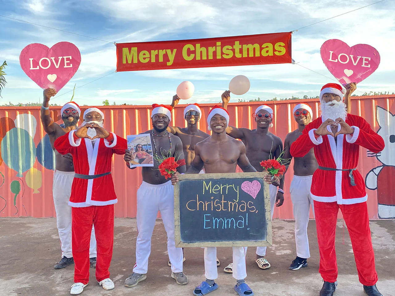 Afrika Fitness Team Weiße Hosen