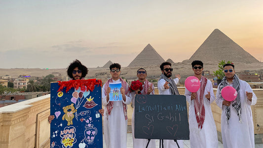 Ägyptische Pyramide Team