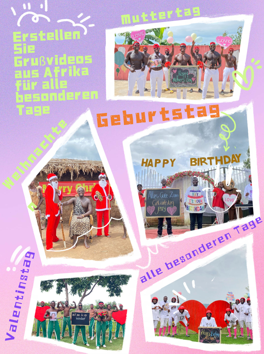 Wishes/Greetings from Africa videos, Grüße aus Afrika Video